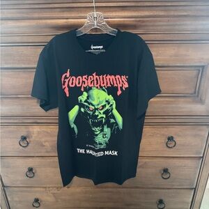 Goosebumps Black T-Shirt with Green Monster Print